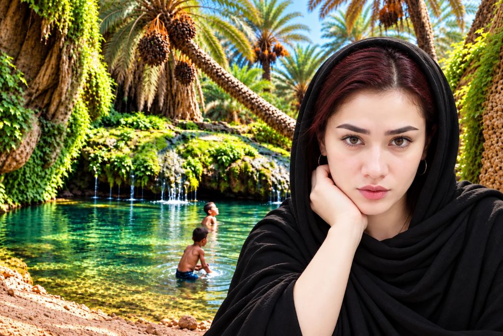 موقع زاد الحق - الماء والخضرة والوجه الحسن: حين تجتمع أسباب البهجة في غير معصية الملحفة الموريتانية